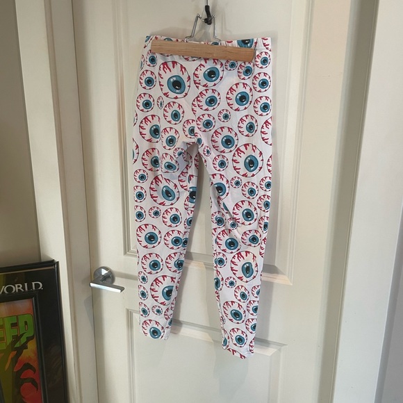 Mishka Eyeball White Leggings Keep Watch - Picture 3 of 5